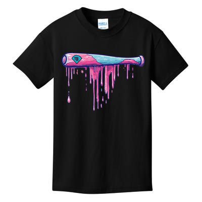 Baseball Bat With Sprinkles Drip Kids T-Shirt