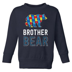 Brother Bear World Autism Awareness Day Family Puzzle Piece Toddler Sweatshirt