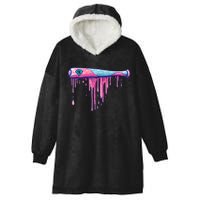 Baseball Bat With Sprinkles Drip Hooded Wearable Blanket