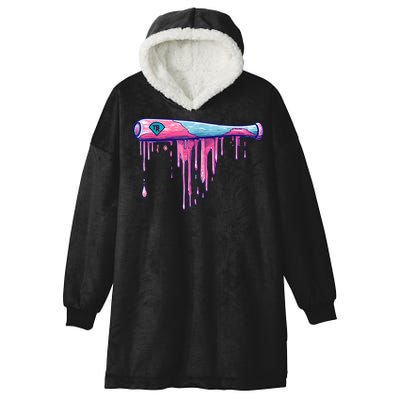 Baseball Bat With Sprinkles Drip Hooded Wearable Blanket