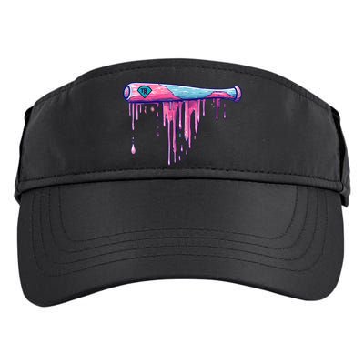 Baseball Bat With Sprinkles Drip Adult Drive Performance Visor
