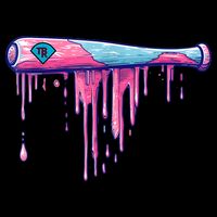 Baseball Bat With Sprinkles Drip Bucket Hat