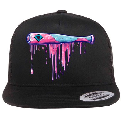 Baseball Bat With Sprinkles Drip Flatbill Hat