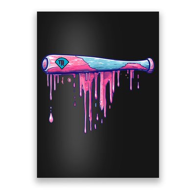 Baseball Bat With Sprinkles Drip Poster