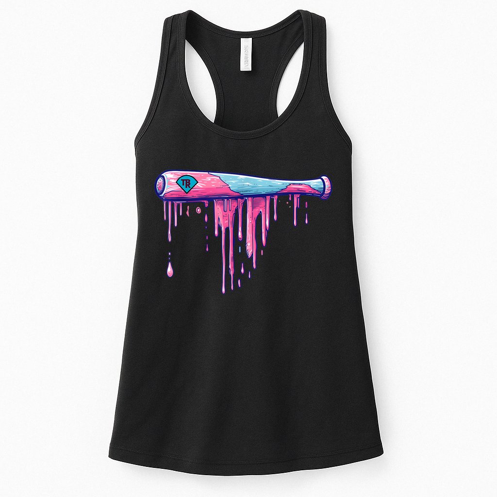 Baseball Bat With Sprinkles Drip Womens Tank Top