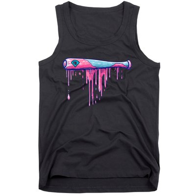 Baseball Bat With Sprinkles Drip Tank Top