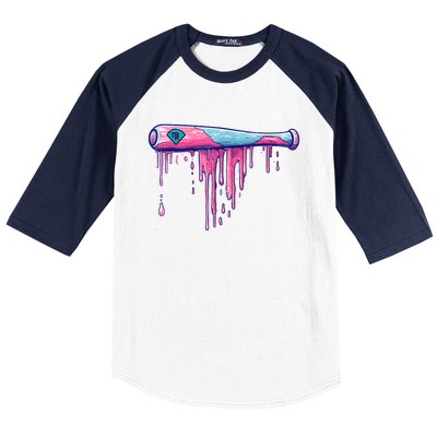 Baseball Bat With Sprinkles Drip Baseball Sleeve Shirt