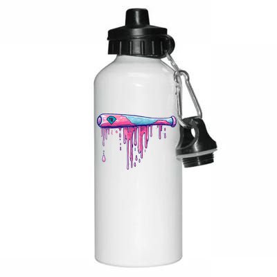 Baseball Bat With Sprinkles Drip Aluminum Water Bottle