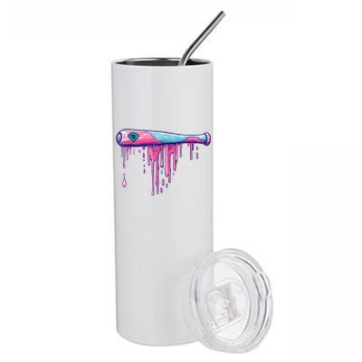 Baseball Bat With Sprinkles Drip Stainless Steel Tumbler