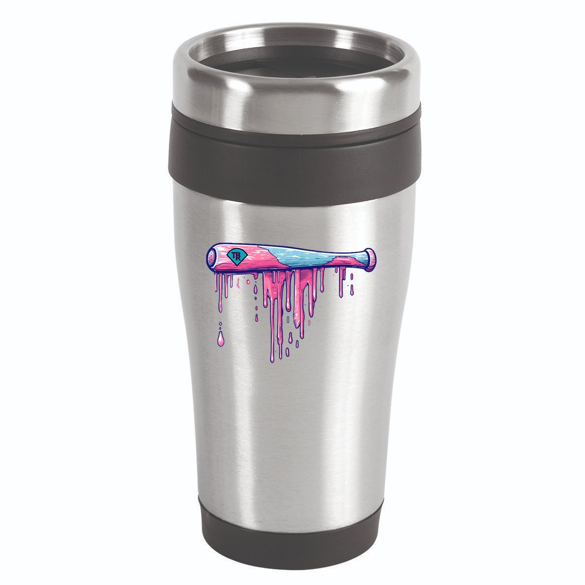 Baseball Bat With Sprinkles Drip Cute Gift 16oz Travel Tumbler