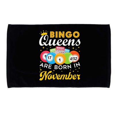 Bingo Birthday Women Bingo Queens Are Born In November Microfiber Hand Towel