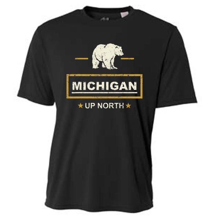 Black Bear  Wo Upper Peninsula Michigan Up North Cooling Performance Crew T-Shirt