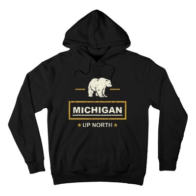 Black Bear  Wo Upper Peninsula Michigan Up North Hoodie