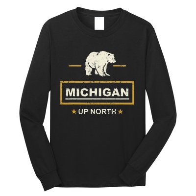 Black Bear  Wo Upper Peninsula Michigan Up North Long Sleeve Shirt