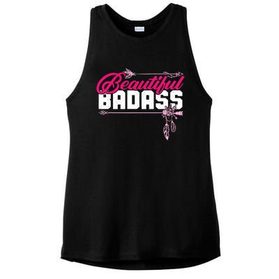 Beautiful Badass | Wo Empowerment Pink Ladies PosiCharge Tri-Blend Wicking Tank