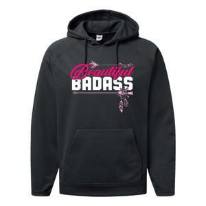 Beautiful Badass | Wo Empowerment Pink Performance Fleece Hoodie