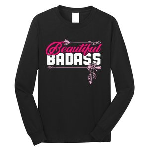 Beautiful Badass | Wo Empowerment Pink Long Sleeve Shirt