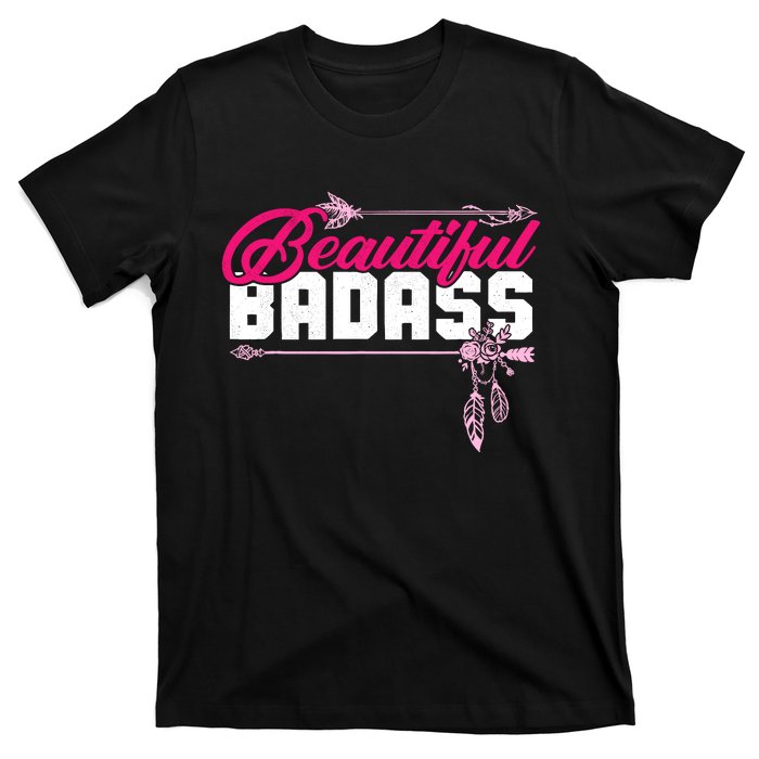 Beautiful Badass | Wo Empowerment Pink T-Shirt