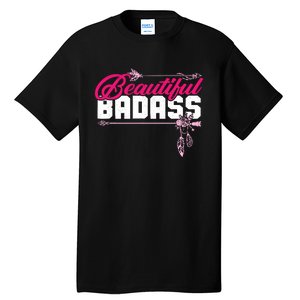 Beautiful Badass | Wo Empowerment Pink Tall T-Shirt