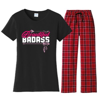 Beautiful Badass | Wo Empowerment Pink Women's Flannel Pajama Set