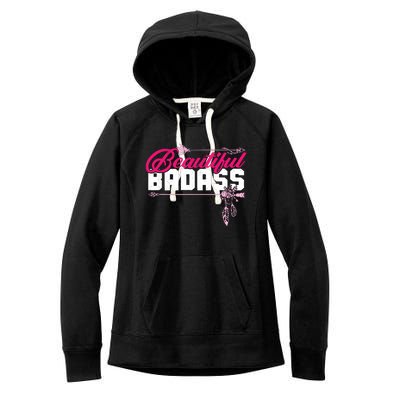 Beautiful Badass | Wo Empowerment Pink Women's Fleece Hoodie