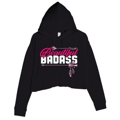 Beautiful Badass | Wo Empowerment Pink Crop Fleece Hoodie