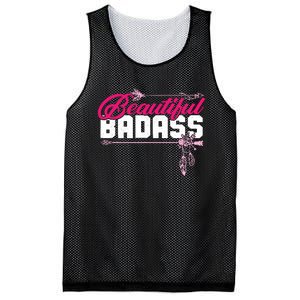 Beautiful Badass | Wo Empowerment Pink Mesh Reversible Basketball Jersey Tank