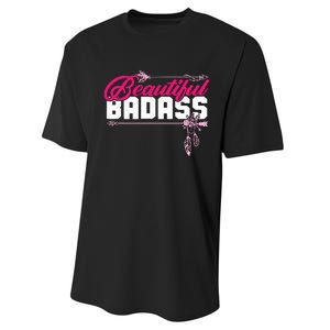 Beautiful Badass | Wo Empowerment Pink Performance Sprint T-Shirt