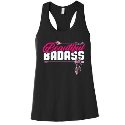 Beautiful Badass | Wo Empowerment Pink Women's Racerback Tank