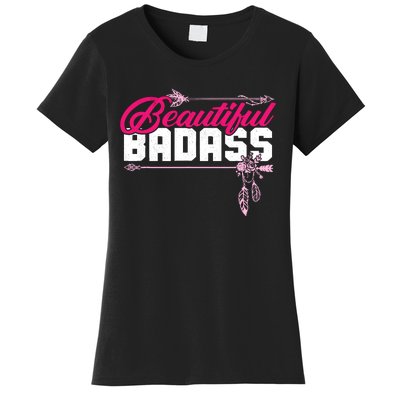 Beautiful Badass | Wo Empowerment Pink Women's T-Shirt