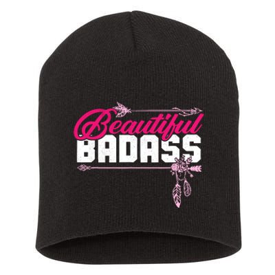 Beautiful Badass | Wo Empowerment Pink Short Acrylic Beanie