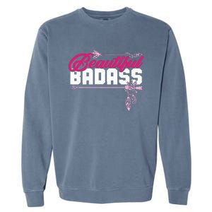 Beautiful Badass | Wo Empowerment Pink Garment-Dyed Sweatshirt