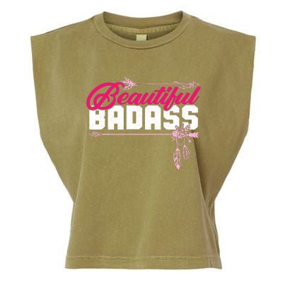 Beautiful Badass | Wo Empowerment Pink Garment-Dyed Women's Muscle Tee