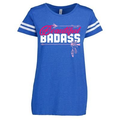 Beautiful Badass | Wo Empowerment Pink Enza Ladies Jersey Football T-Shirt