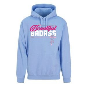 Beautiful Badass | Wo Empowerment Pink Unisex Surf Hoodie