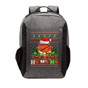 Basketball Ball Xmas Tree Lights Ugly Christmas Sweater Gift Vector Backpack