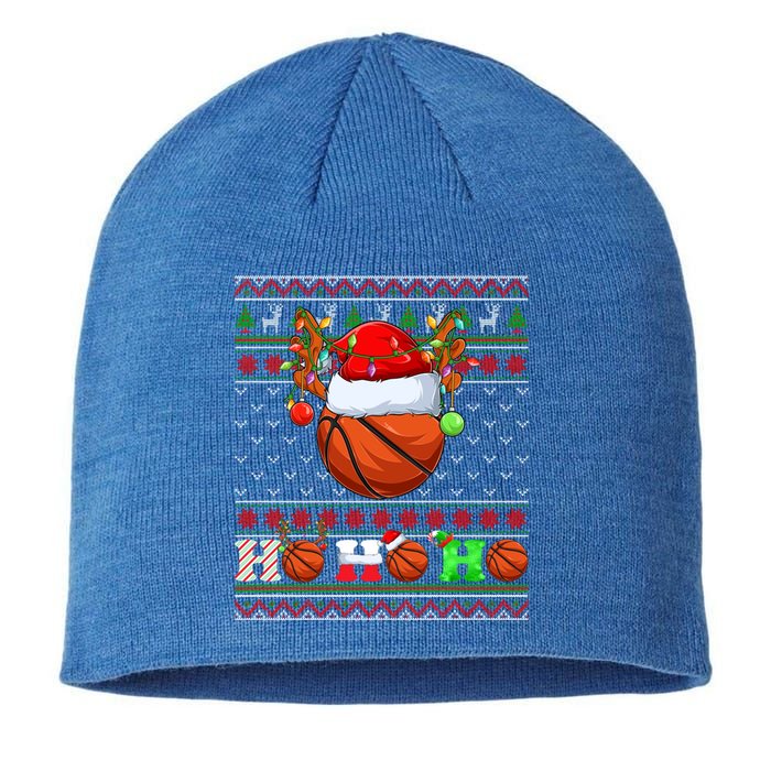 Basketball Ball Xmas Tree Lights Ugly Christmas Gift Sustainable Beanie