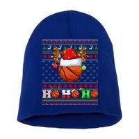 Basketball Ball Xmas Tree Lights Ugly Christmas Gift Short Acrylic Beanie