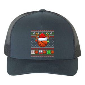 Basketball Ball Xmas Tree Lights Ugly Christmas Gift Yupoong Adult 5-Panel Trucker Hat