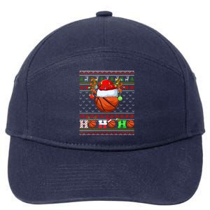 Basketball Ball Xmas Tree Lights Ugly Christmas Gift 7-Panel Snapback Hat