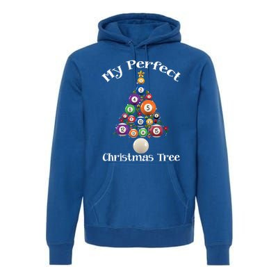 Billiard Ball Xmas Tree Meaningful Gift Pool Billiards Christmas Great Gift Premium Hoodie