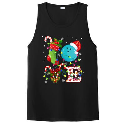 Bowling Ball Xmas Lighting Santa Love Bowling Ball Christmas Great Gift PosiCharge Competitor Tank