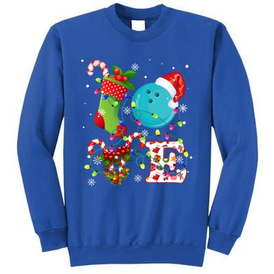 Bowling Ball Xmas Lighting Santa Love Bowling Ball Christmas Great Gift Sweatshirt