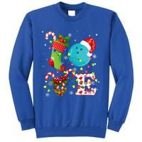 Bowling Ball Xmas Lighting Santa Love Bowling Ball Christmas Great Gift Tall Sweatshirt