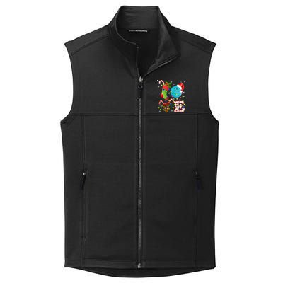 Bowling Ball Xmas Lighting Santa Love Bowling Ball Christmas Great Gift Collective Smooth Fleece Vest