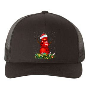 Bowling Ball Xmas Santa Bowling Ball Snowman Christmas Yupoong Adult 5-Panel Trucker Hat