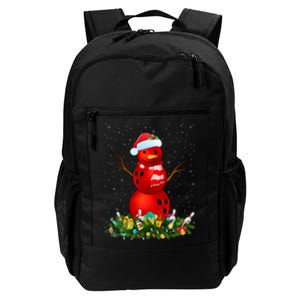 Bowling Ball Xmas Santa Bowling Ball Snowman Christmas Daily Commute Backpack