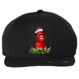 Bowling Ball Xmas Santa Bowling Ball Snowman Christmas Wool Snapback Cap