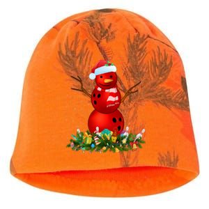 Bowling Ball Xmas Santa Bowling Ball Snowman Christmas Kati - Camo Knit Beanie