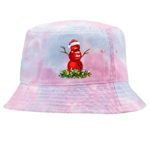 Bowling Ball Xmas Santa Bowling Ball Snowman Christmas Tie-Dyed Bucket Hat